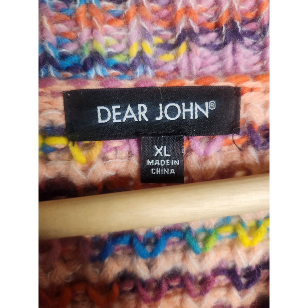 Dear John American Classic Multicolor Confetti Knit Sweater XL DSW3031PSP - Picture 3 of 7